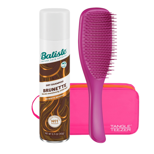 SHAMPOO A SECO BATISTE BRUNETTE + TANGLE TEEZER RASPBERRY + NECESSAIRE