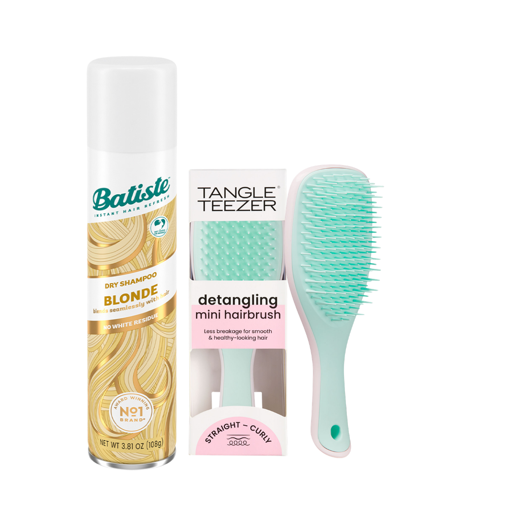 SHAMPOO A SECO BATISTE BLOND + TANGLE TEEZER MINT PINK