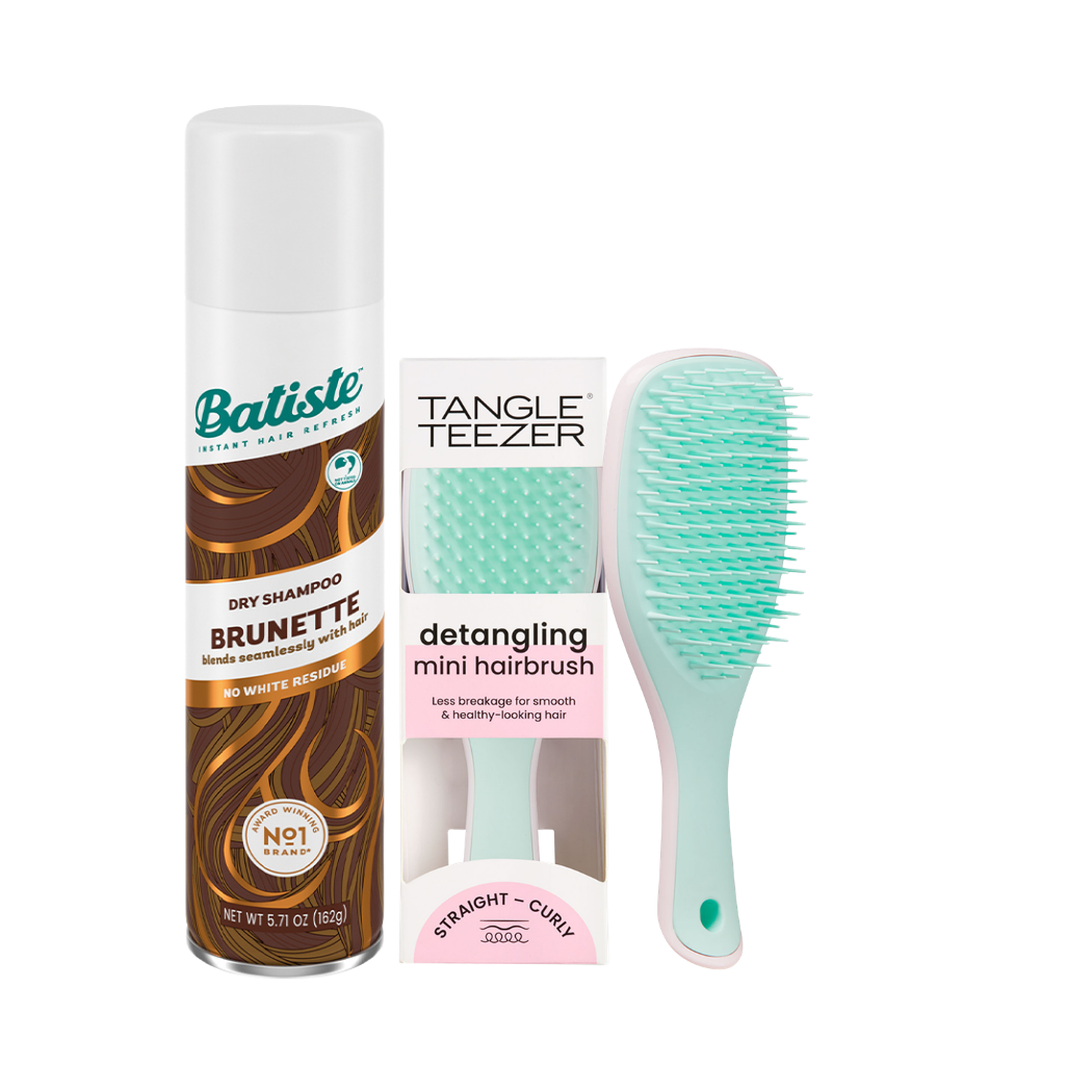SHAMPOO A SECO BATISTE BRUNETTE + TANGLE TEEZER MIND PINK