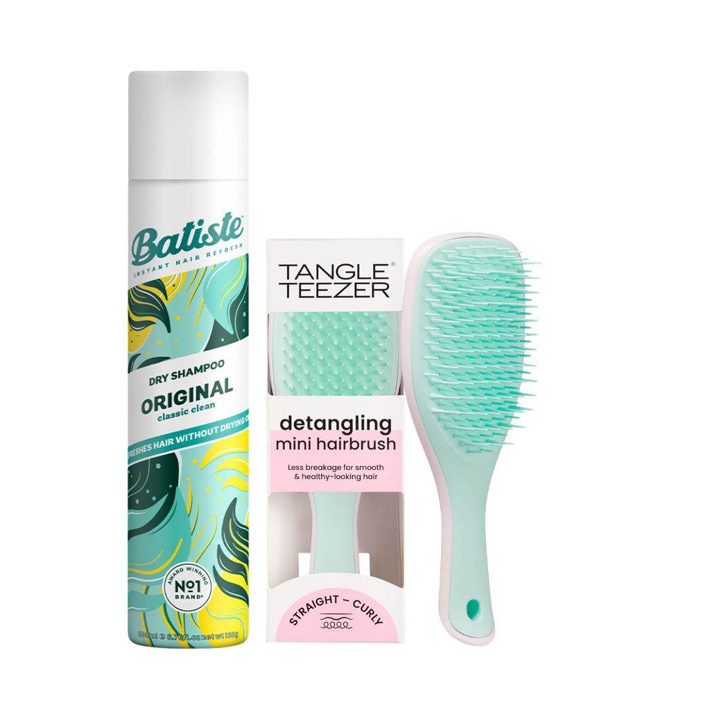 SHAMPOO A SECO BATISTE ORIGINAL + TANGLE TEEZER MINT PINK
