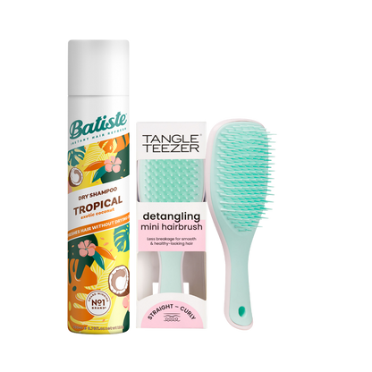 SHAMPOO A SECO BATISTE TROPICAL + TANGLE TEEZER MINT PINK