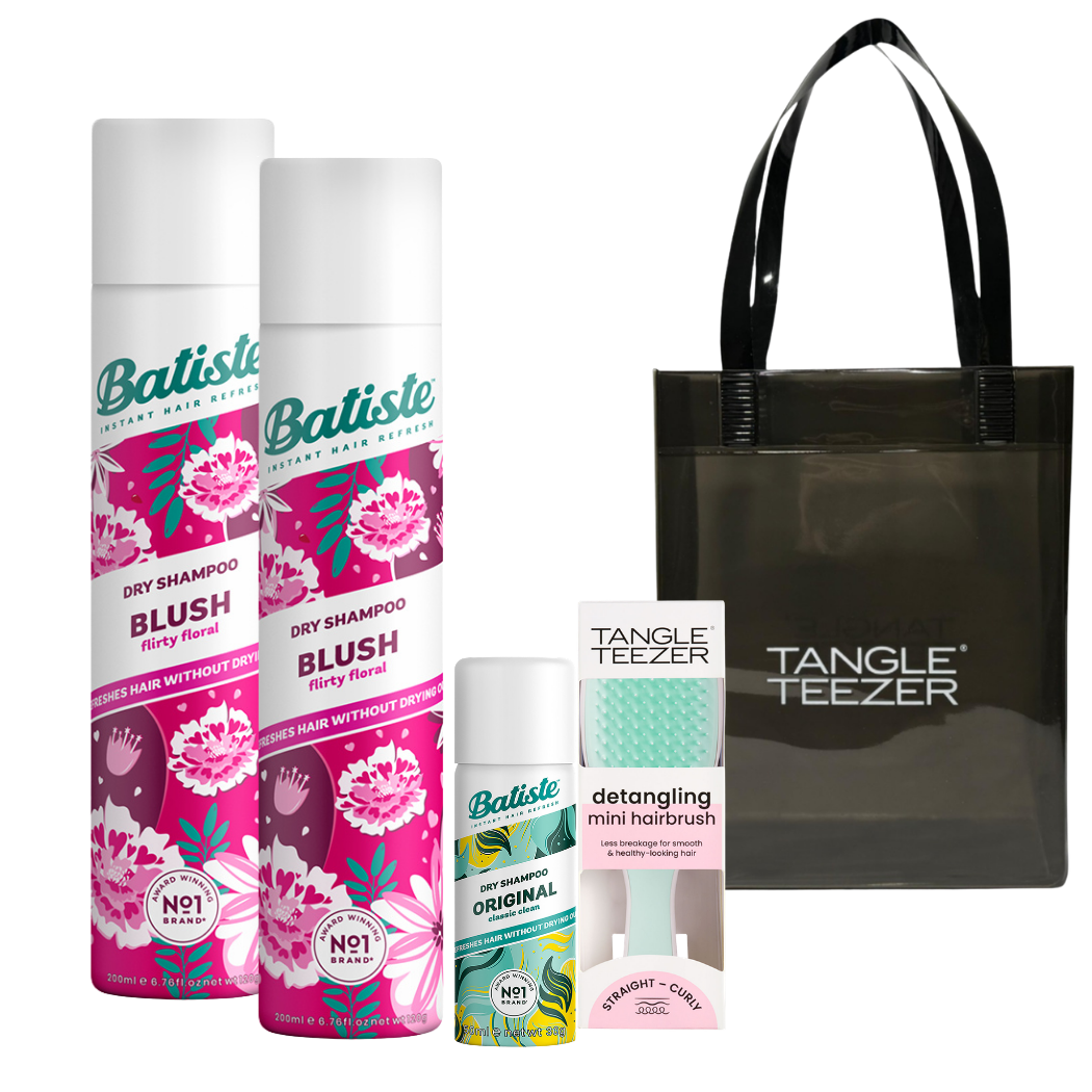 KIT C/ 2 BATISTE BLUSH + ESCOVA TT MINT PINK + MINI BATISTE E BOLSA