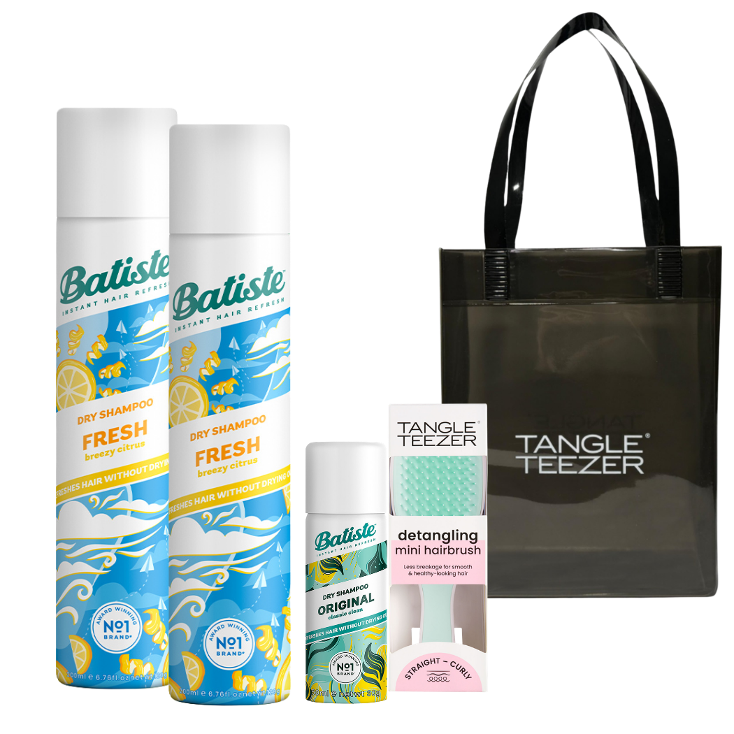KIT C/ 2 BATISTE FRESH + ESCOVA TT MINT PINK + MINI BATISTE E BOLSA