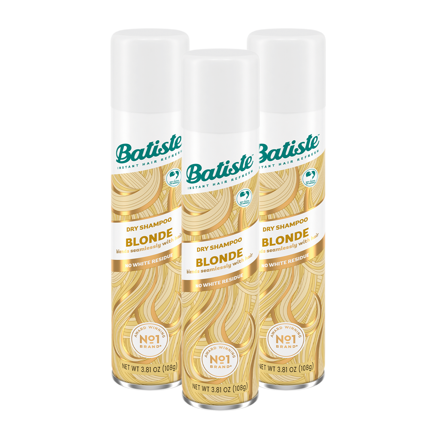 KIT C/ 3 SHAMPOO A SECO BATISTE COLOR BLONDE CABELOS CLAROS 200ML