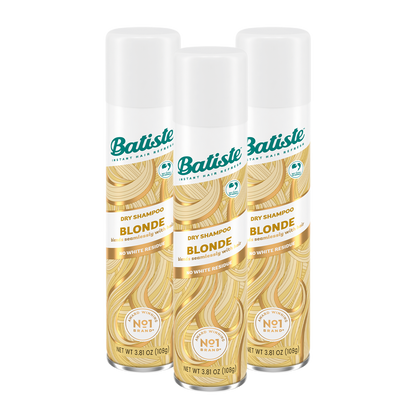KIT C/ 3 SHAMPOO A SECO BATISTE COLOR BLONDE CABELOS CLAROS 200ML