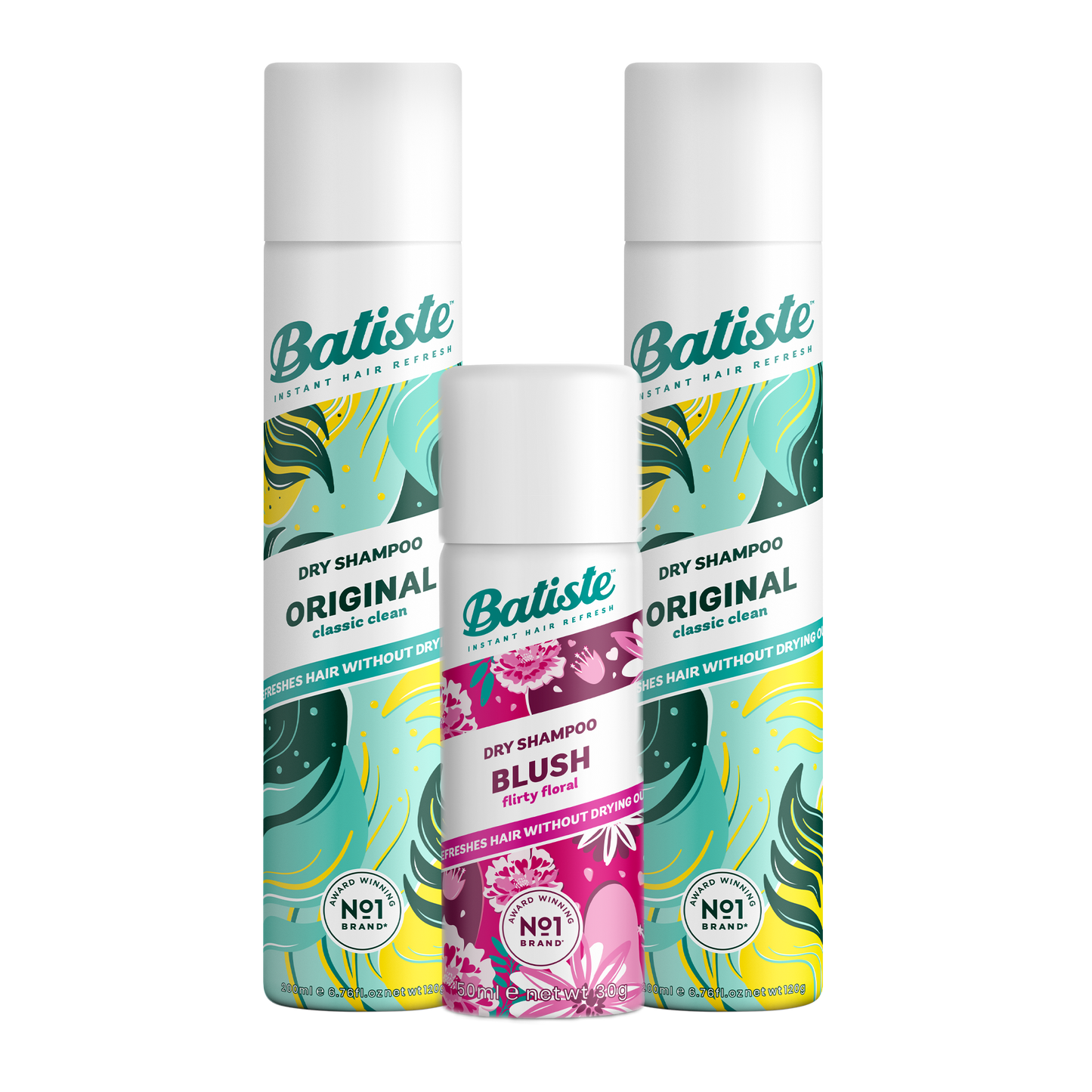 SHAMPOO A SECO COM 2 BATISTE ORIGINAL 200ML