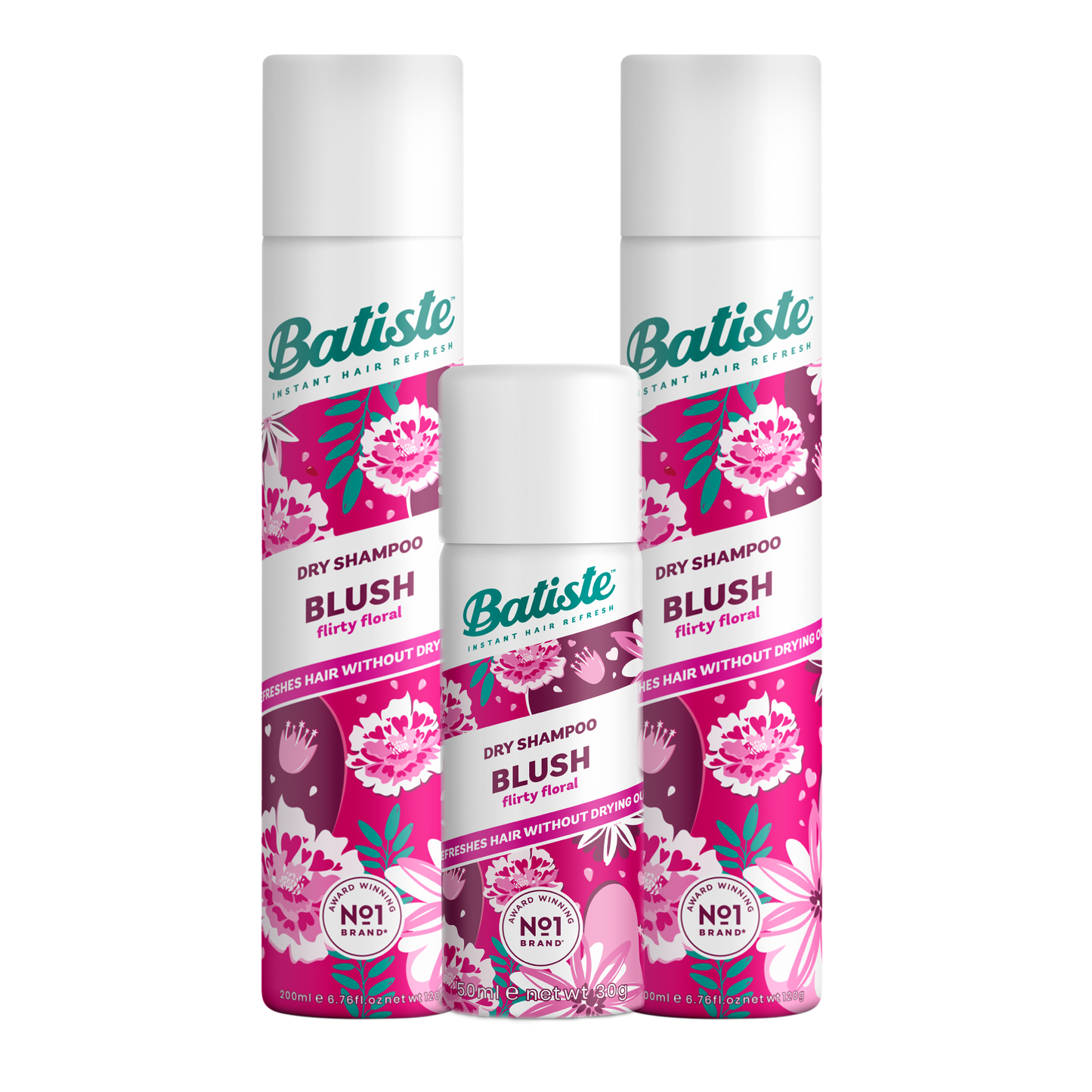 SHAMPOO A SECO COM 2 BATISTE BLUSH 200ML