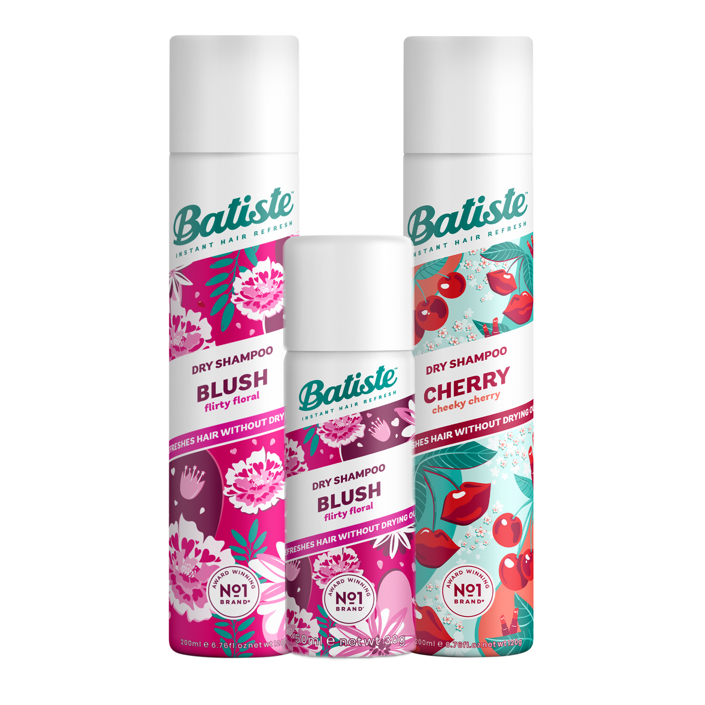 SHAMPOO A SECO BATISTE BLUSH + BATISTE CHERRY 200ML