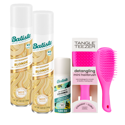 KIT C/2 BATISTE BLONDE + BATISTE ORIGINAL MINI + TANGLE TEEZER MINI PINK