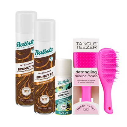 KIT C/2 BATISTE BRUNETTE 200ML + BATISTE ORIGINAL MINI 50 ML + TANGLE TEEZER MINI PINK
