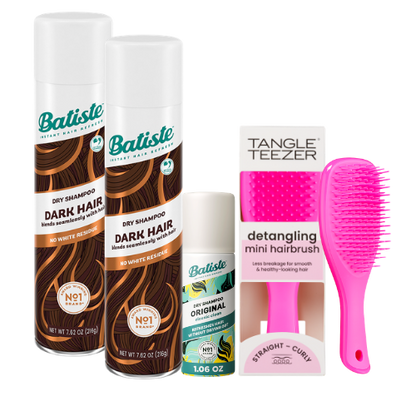 KIT C/2 BATISTE DIVINE DARK 200 ML + BATISTE ORIGINAL MINI 50 ML + TANGLE TEEZER MINI PINK