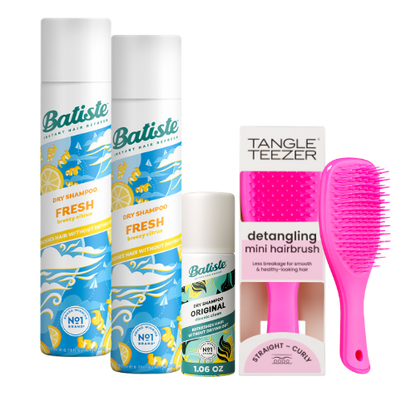 KIT C/2 BATISTE FRESH 200 ML + BATISTE ORIGINAL MINI + TANGLE TEEZER MINI PINK