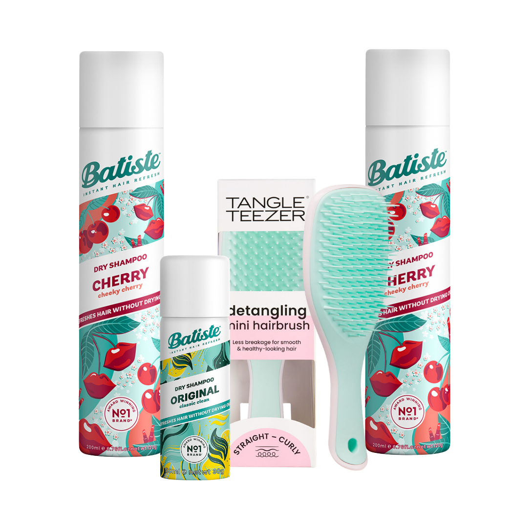 KIT C/ 2 BATISTE CHERRY + ESCOVA TT MINT PINK + MINI BATISTE