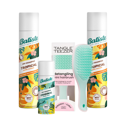 KIT C/ 2 BATISTE TROPICAL + ESCOVA TT MINT PINK + MINI BATISTE