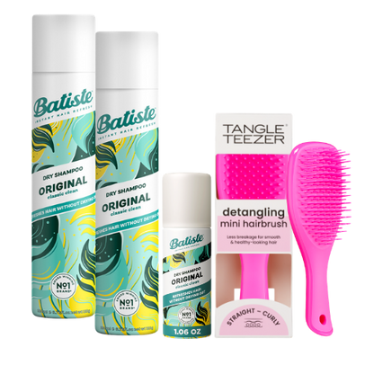 KIT C/2 BATISTE ORIGINAL 200 ML + BATISTE ORIGINAL MINI + TANGLE TEEZER MINI PINK