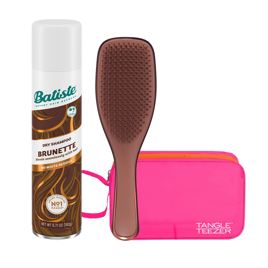 SHAMPOO A SECO BATISTE BRUNETTE + TANGLE TEEZER BRONZE + NECESSAIRE