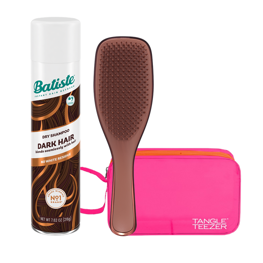 SHAMPOO A SECO BATISTE DARK + TANGLE TEEZER BRONZE + NECESSAIRE