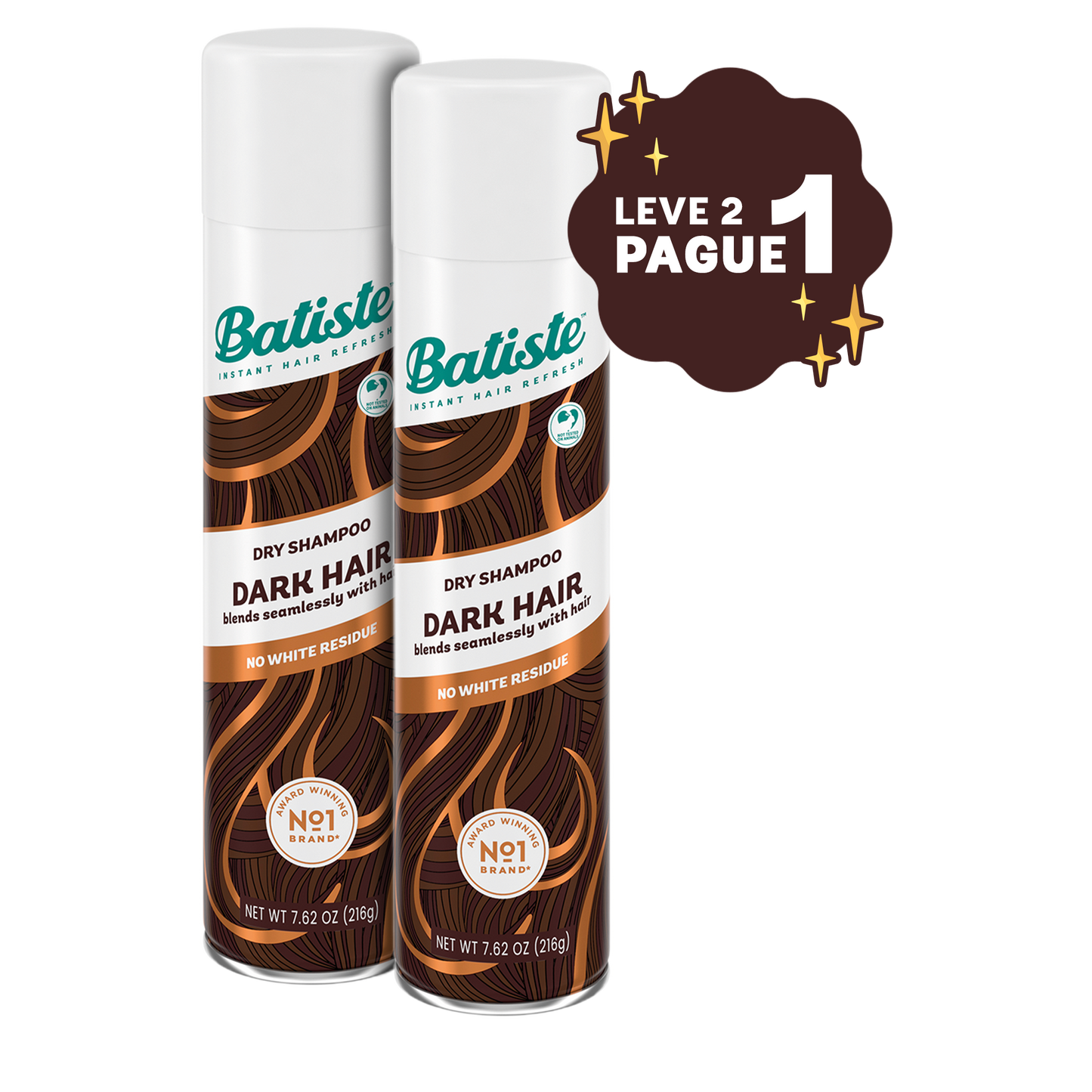 LEVE 2 PAGUE 1: SHAMPOO A SECO BATISTE COLOR DARK CABELOS TONS ESCUROS 200ML