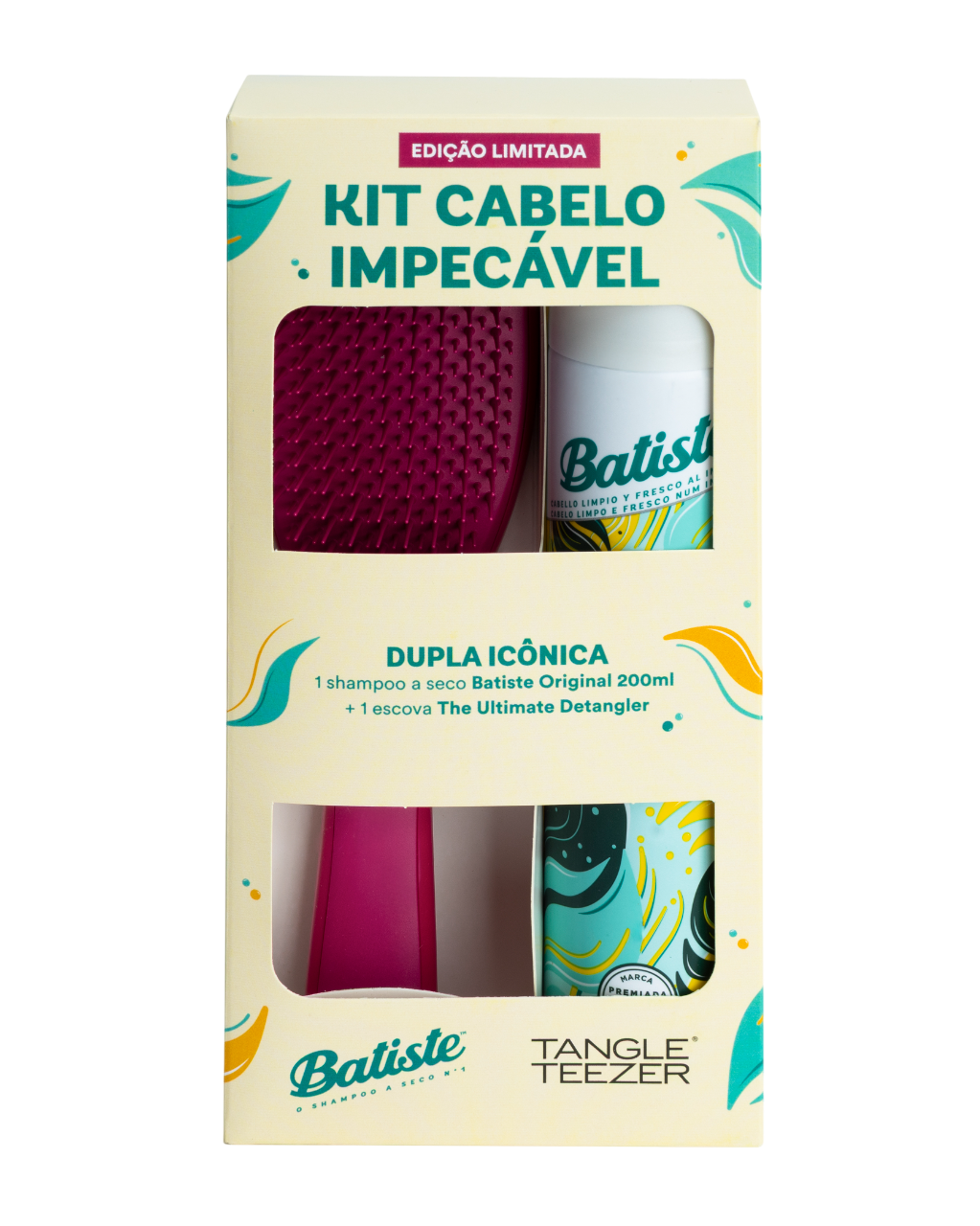 KIT VERÃO SHAMPOO A SECO BATISTE ORIGINAL + ESCOVA TANGLE TEEZER