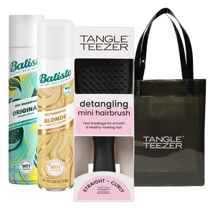 SHAMPOO A SECO BATISTE ORIGINAL + BLONDE + TANGLE TEEZER BLACK + BOLSA