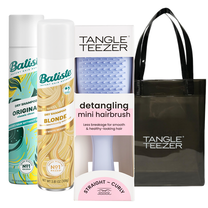 SHAMPOO A SECO BATISTE ORIGINAL + BLONDE + TANGLE TEEZER LAVENDER + BOLSA
