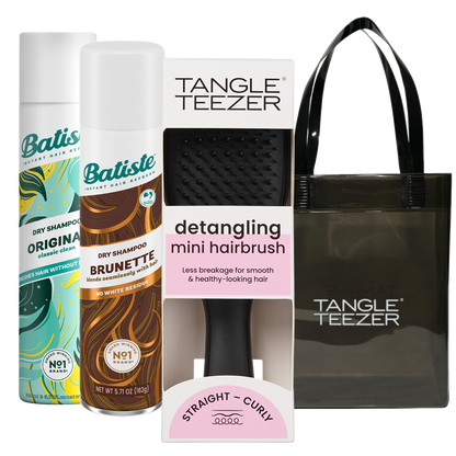 SHAMPOO A SECO BATISTE ORIGINAL + BRUNETTE + TANGLE TEEZER BLACK + BOLSA