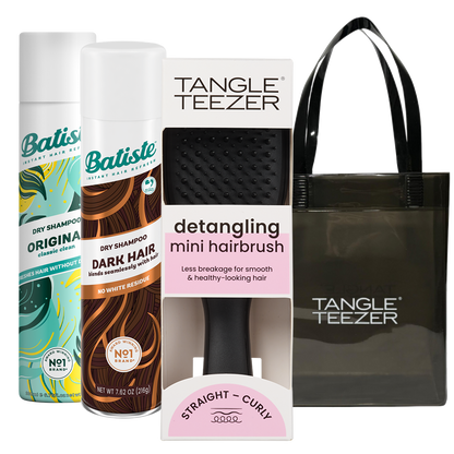 SHAMPOO A SECO BATISTE ORIGINAL + DARK + TANGLE TEEZER BLACK + BOLSA