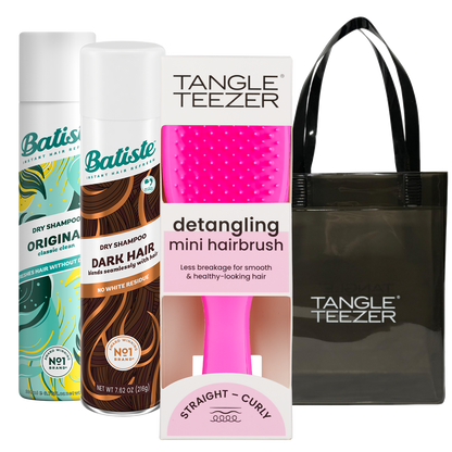 SHAMPOO A SECO BATISTE ORIGINAL + DARK + TANGLE TEEZER PINK + BOLSA